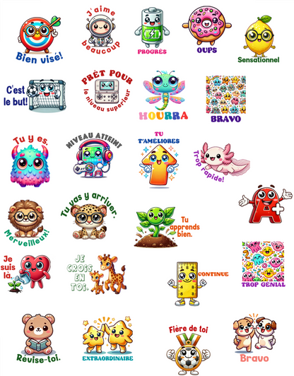 Autocollants pour le premier et le deuxième cycle