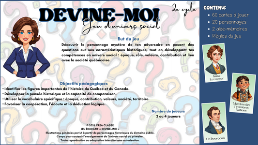 Jeu Devine-moi 2e cycle