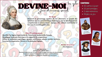 Jeu Devine-moi 1er cycle