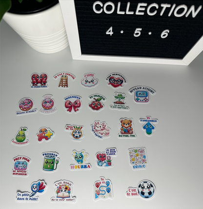 Autocollants pour le deuxième et le troisième cycle