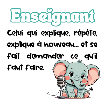 T-shirt Enseignant qui répète