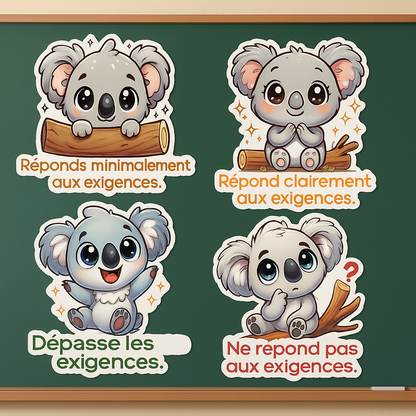 Autocollants Barèmes de notation pour les classes d'accueil