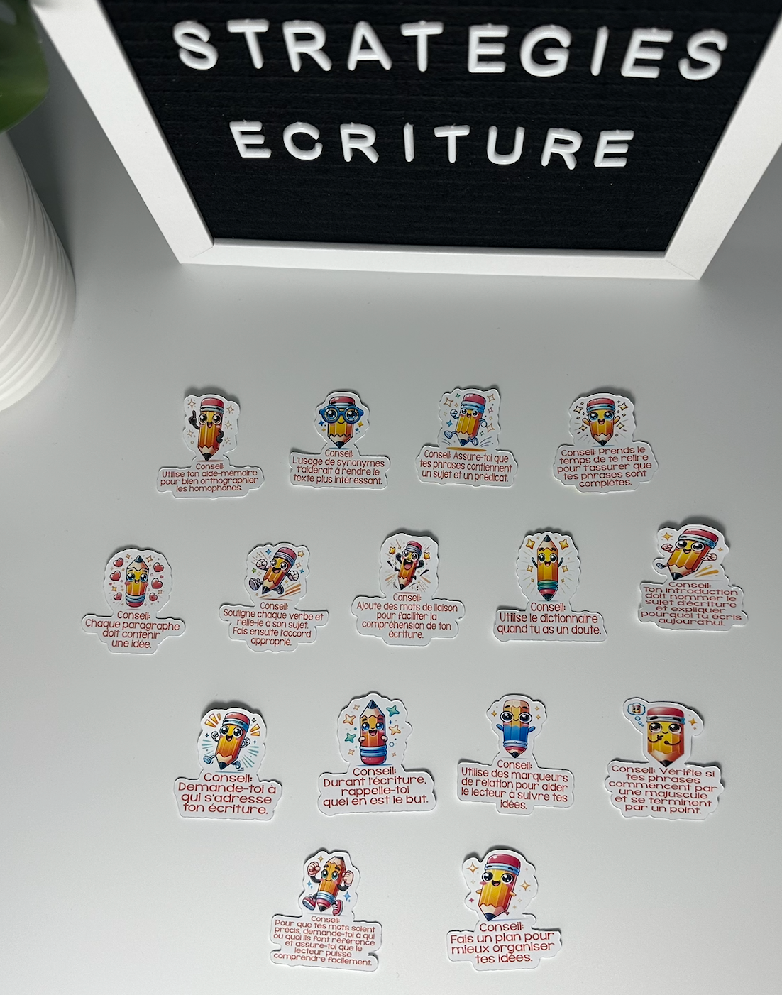 Autocollants Stratégies d'écriture