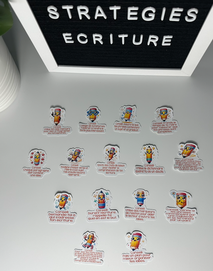 Autocollants Stratégies d'écriture