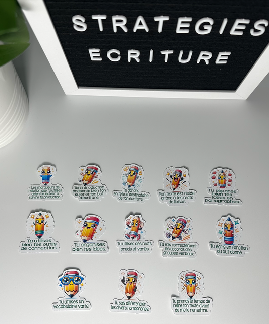 Autocollants Stratégies d'écriture