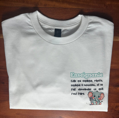 T-shirt Enseignante qui répète