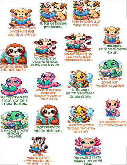 Autocollants Stratégies de lecture