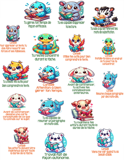 Autocollants Stratégies de lecture