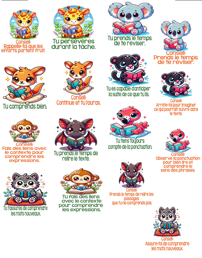 Autocollants Stratégies de lecture