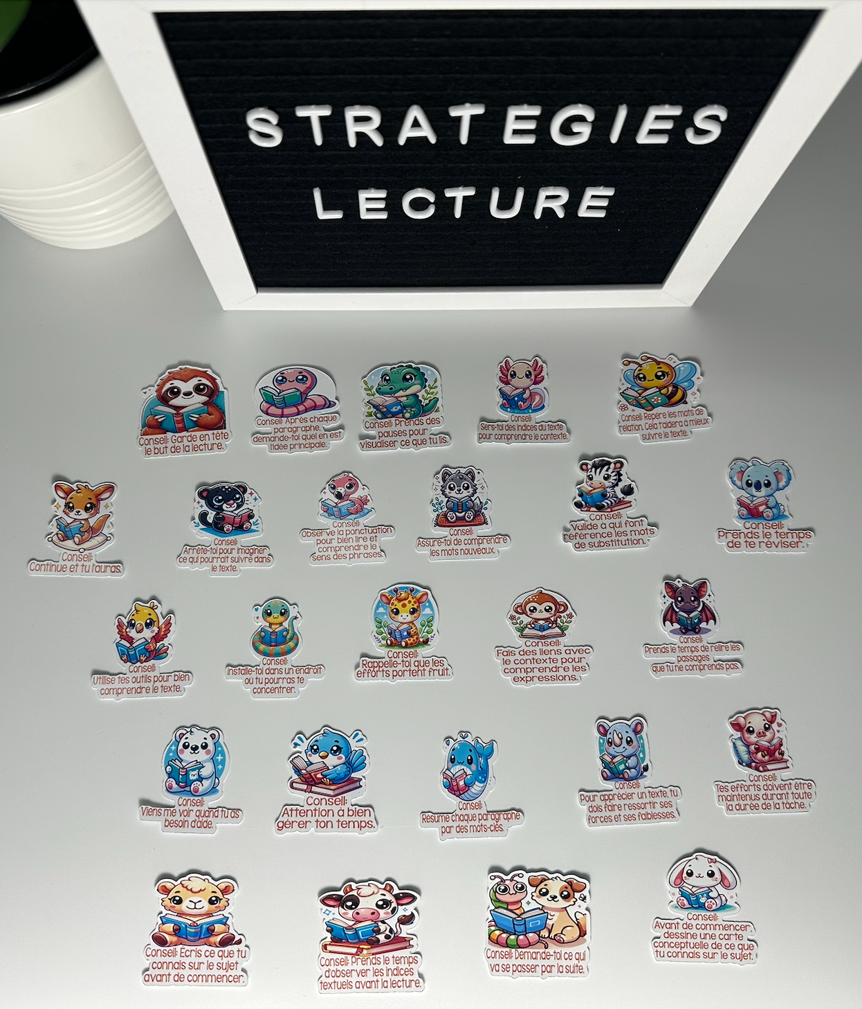 Autocollants Stratégies de lecture
