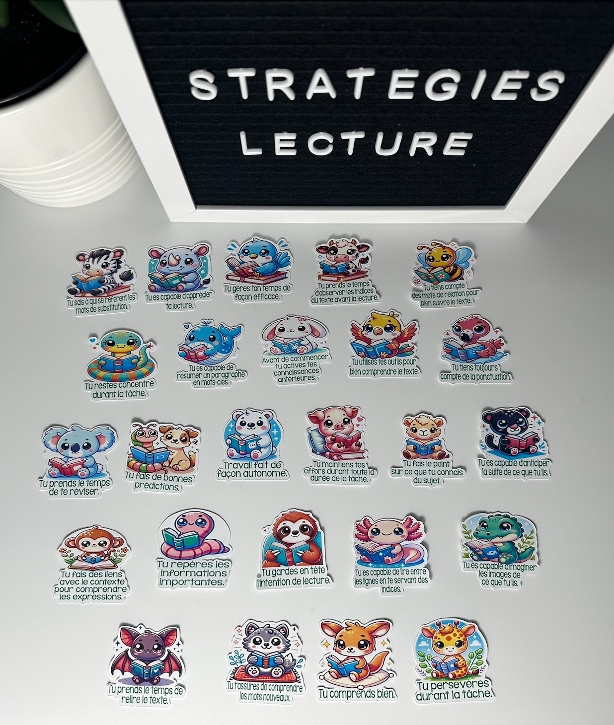 Autocollants Stratégies de lecture