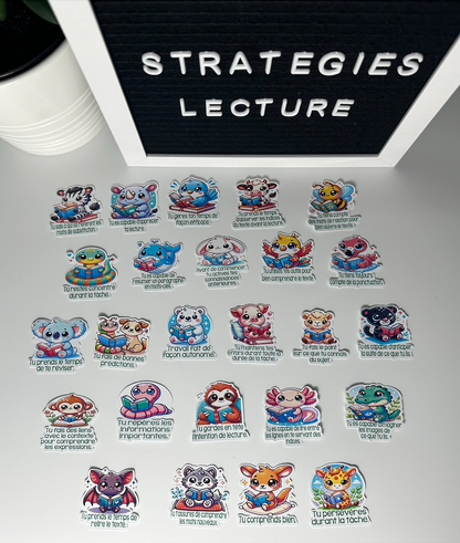 Autocollants Stratégies de lecture