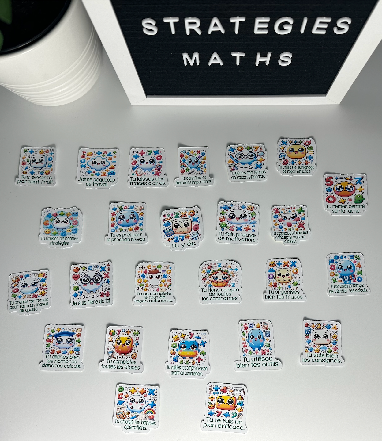 Autocollants Stratégies de maths