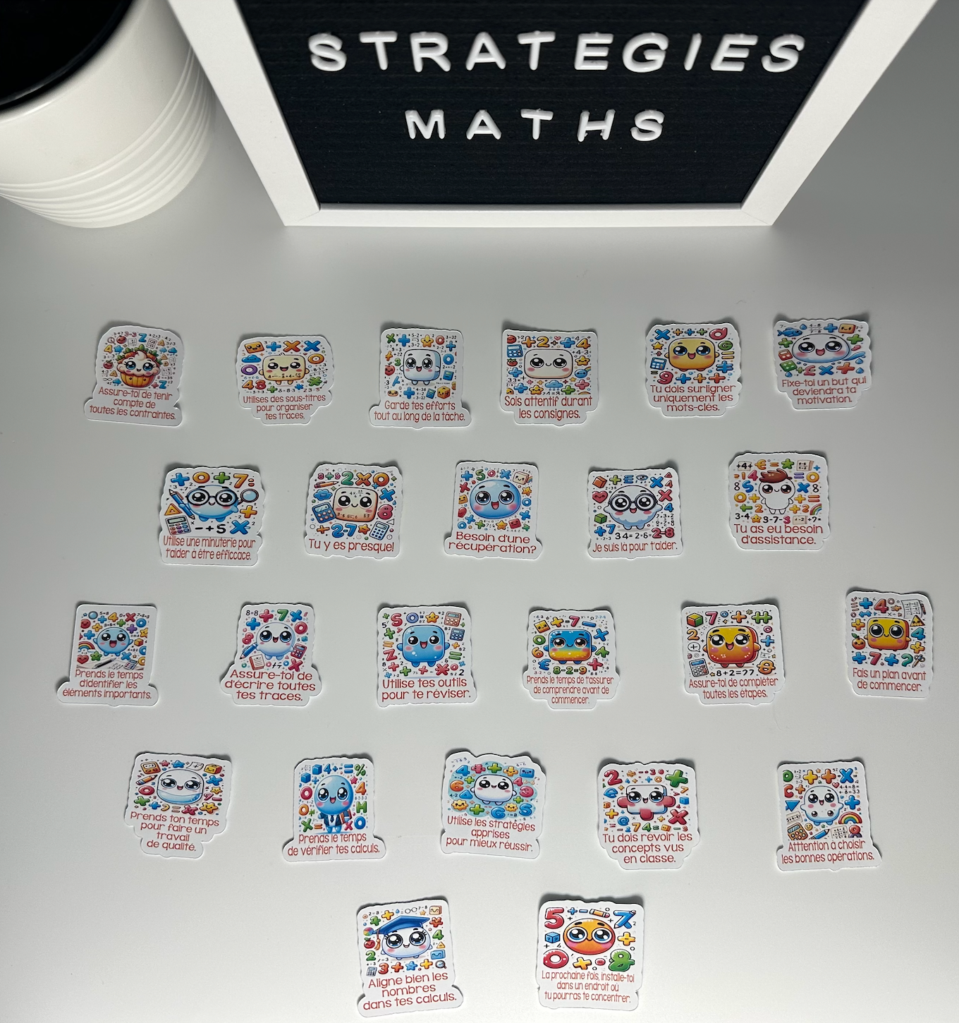 Autocollants Stratégies de maths