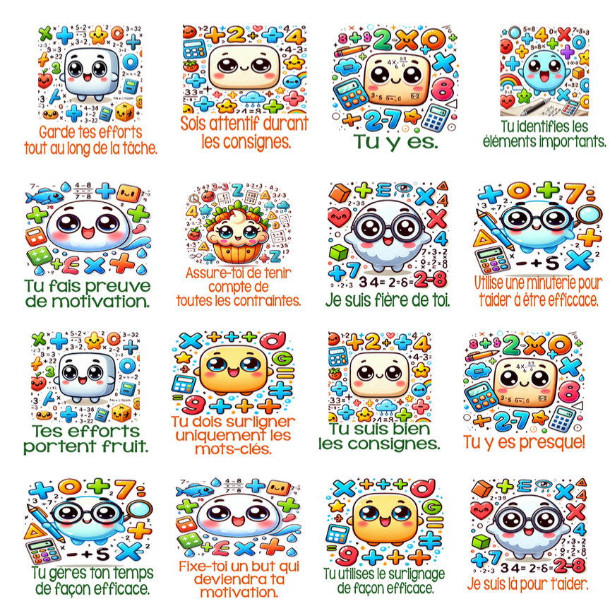 Autocollants Stratégies de maths
