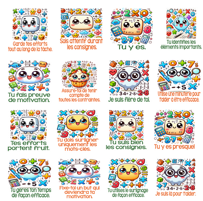 Autocollants Stratégies de maths