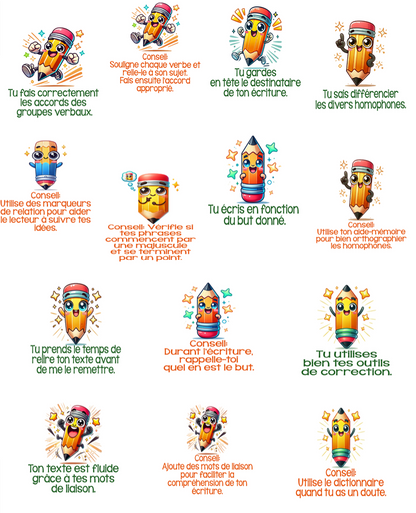 Autocollants Stratégies d'écriture