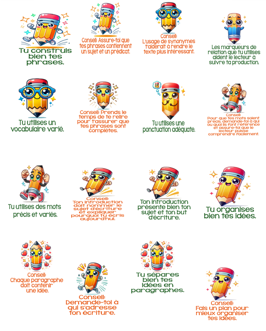 Autocollants Stratégies d'écriture