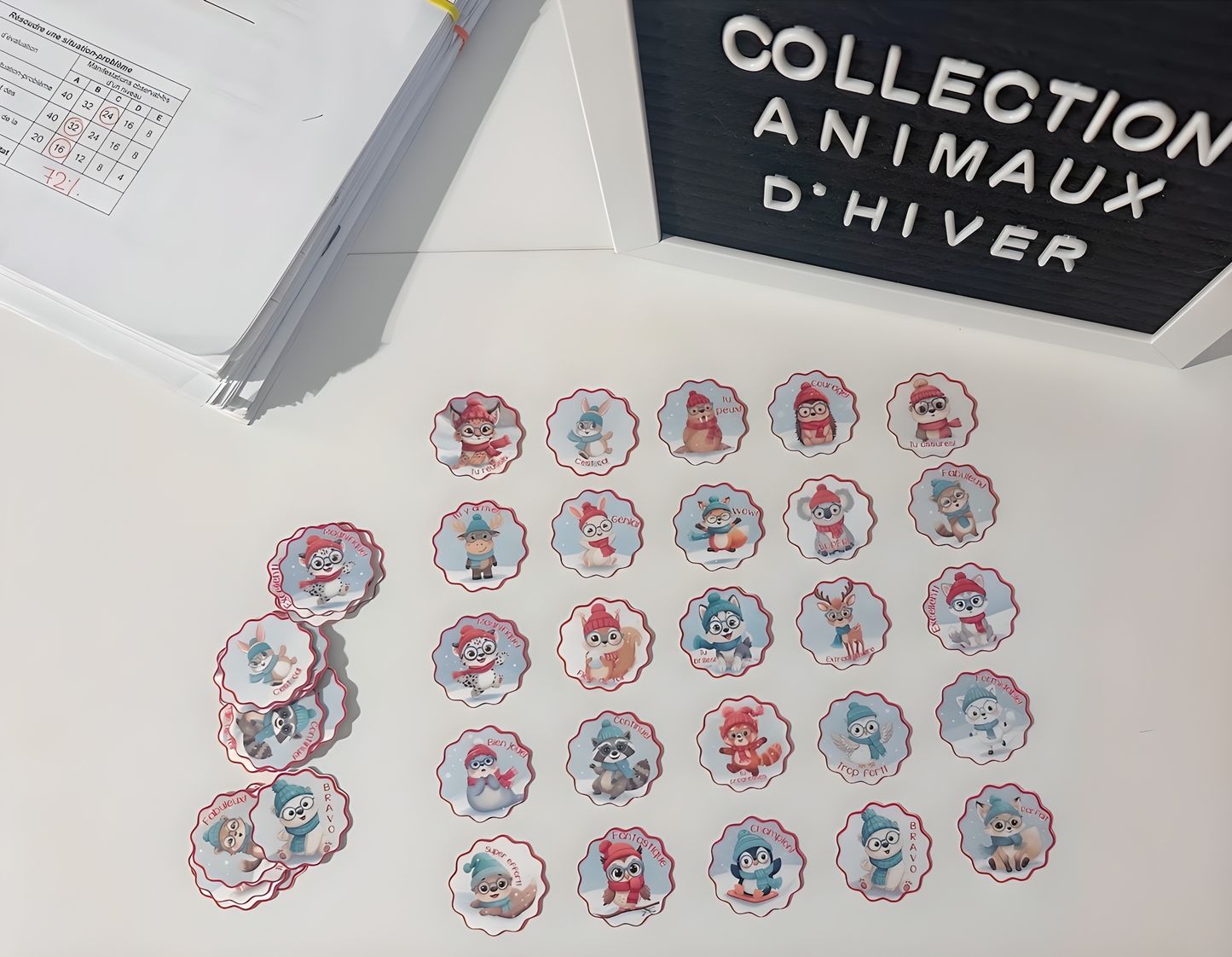 Autocollants Animaux d'hiver