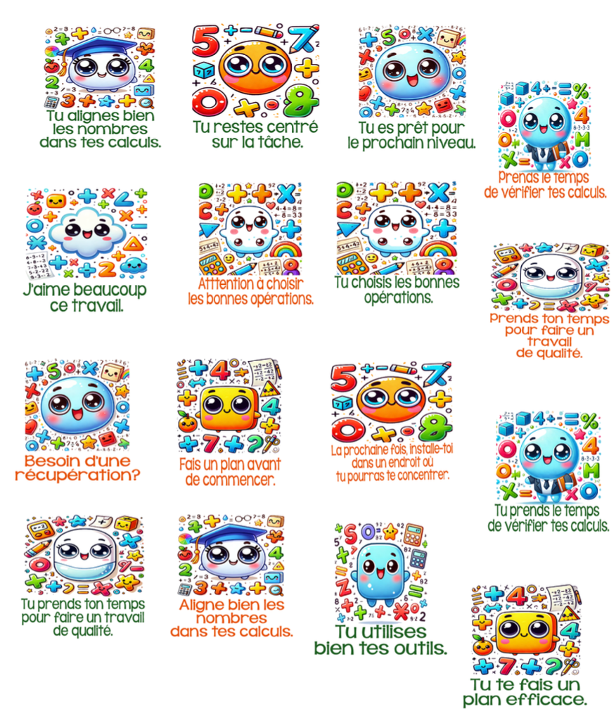 Autocollants Stratégies de maths
