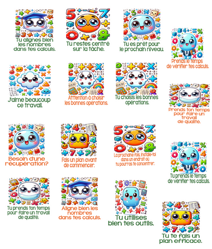 Autocollants Stratégies de maths